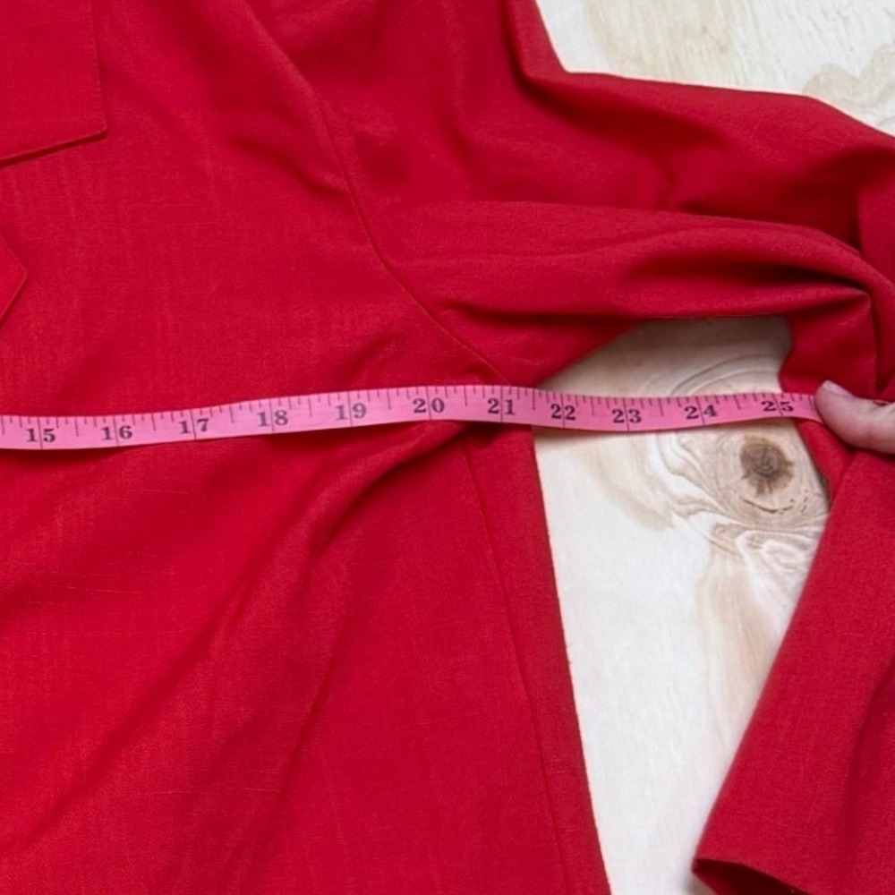 Sag Harbor Red Skirt Suit Set Vintage Blazer & Skirt 12 Vintage Academia - Picture 11 of 14
